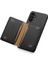 Samsung Galaxy A14 5g/4g Kılıf Kart Yuvaları Deri Kaplama Hibrit Pc+Tpu Kapak-Siyah (Yurt Dışından) 4