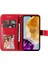 Samsung Galaxy M15 5g Kılıf Çiçek Desenli Cüzdan Standlı Pu Deri Telefon Kapağı-Kırmızı (Yurt Dışından) 2