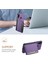 Samsung Galaxy A20S Telefon Kılıfı Kart Yuvaları Kickstand Telefon Kapağı Buzağı Dokusu-Mor (Yurt Dışından) 5