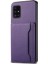 Samsung Galaxy A51 4g SM-A515 Kılıf Kartlıklı Deri+Pc+Tpu Telefon Kickstand Kapak-Mor (Yurt Dışından) 1