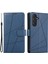 Samsung Galaxy M55 5g Kılıf Hattı Baskı Deri Darbeye Dayanıklı Kapak Cep Telefonu Aksesuarı -Mavi (Yurt Dışından) 1