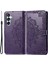 Samsung Galaxy M15 5g Pu Deri Kılıf Darbeye Dayanıklı Cep Telefonu Kapağı Kabartma Mandala Çiçek Cüzdan-Mor (Yurt Dışından) 1
