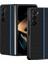 Samsung Galaxy Z Fold6 5g Kılıf Karbon Fiber Doku Pu+Pc Telefon Kapağı Ekleme Mavi (Yurt Dışından) 1