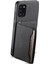 Samsung Galaxy A31 Kılıf Kart Yuvaları Kickstand Arka Telefon Kapağı Buzağı Dokulu-Siyah (Yurt Dışından) 2