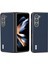 Samsung Galaxy Z Fold6 5g Kılıf Litchi Doku Sığır Derisi Deri + Pc Telefon Kapağı-Mavi (Yurt Dışından) 1