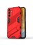 Samsung Galaxy M15 5g Kılıf Pc+Tpu Katlanır Destek Standlı Düşmeye Dayanıklı Telefon Kılıfı-Kırmızı (Yurt Dışından) 1