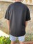 Oversize Düz Siyah Tişört 3