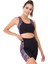 Kırmızı - Siyah Renk Lady 4013 Kadın Kısa Tayt Büstiyer Spor Takım 1