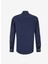 Slim Fit Italyan Yaka Lacivert Erkek Gömlek BBSS24MSH028 2