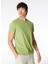 Bisiklet Yaka Baskılı Yeşil Erkek T-Shirt 24EU1M0F016P400_T-SHIRT 3