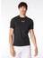 Bisiklet Yaka Siyah Erkek T-Shirt K4124DW_ODOM Establıshed 3