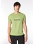 Düz Yaka Baskılı Yeşil Erkek T-Shirt 24EU1M0F014P400_T-SHIRT 1