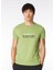 Düz Yaka Baskılı Yeşil Erkek T-Shirt 24EU1M0F014P400_T-SHIRT 3