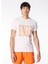 Bisiklet Yaka Baskılı Beyaz Erkek T-Shirt 24EU1M0F01AP400_T-SHIRT 2