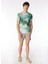 Düz Yaka Desenli Yeşil Erkek T-Shirt 24EU1M0F0116324_T-SHIRT 3