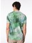 Düz Yaka Desenli Yeşil Erkek T-Shirt 24EU1M0F0116324_T-SHIRT 5