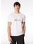 Bisiklet Yaka Baskılı Beyaz Erkek T-Shirt 24EU1P0F018P400_T-SHIRT 1