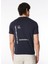 Bisiklet Yaka Mavi Erkek T-Shirt K4125EW_ODOM Letıtraın 5