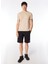 Bisiklet Yaka Düz Bej Erkek T-Shirt 24EU1M0F01JP400_T-SHIRT 3
