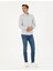 Erkek Gri Slim Fit Uzun Kollu Gömlek 50291042-VR024 4