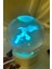 3D LED Işık Cam Küre Çok Işıklı Ahşap Kartal Kara Kartal Büyük Boy 8cm 3