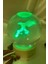 3D LED Işık Cam Küre Çok Işıklı Ahşap Kartal Kara Kartal Büyük Boy 8cm 4
