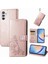Samsung Galaxy A34 5g Zarif Iş Dört Yapraklı Yonca Flip Case (Yurt Dışından) 1