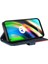Motorola Moto G9 Artı Iki Renkli Dikiş Pu Deri Flip Folio Için Kılıf (Yurt Dışından) 5