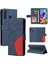 Samsung Galaxy A21 Için Kılıf Pu Deri Flip Folio Kılıf Kickstand Iki Renkli (Yurt Dışından) 1