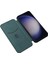 Samsung Galaxy S24 Kart Ekleme Deri Folio Flip Case Fiber Için Kılıf (Yurt Dışından) 3