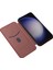Samsung Galaxy S24 Kart Ekleme Deri Folio Flip Case Fiber Için Kılıf (Yurt Dışından) 5
