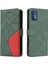 Motorola Moto G9 Artı Iki Renkli Dikiş Pu Deri Flip Folio Için Kılıf (Yurt Dışından) 1