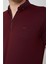 Triko Yaka Fermuarlı Polo Erkek Bordo Tshirt 3