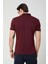 Triko Yaka Fermuarlı Polo Erkek Bordo Tshirt 4