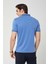 Triko Yaka Fermuarlı Polo Erkek Mavi Tshirt 4