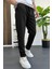 Erkek Slim Fit Beli Lastikli Double Paça Jogger Pantolon Siyah Edw114 2