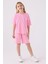 Kız Çocuk Pembe Bermuda Takım 1