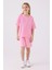 Kız Çocuk Pembe Bermuda Takım 3