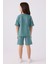 Kız Çocuk Pastel Yeşili Bermuda Takım 5