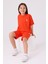 Kız Çocuk Turuncu Bermuda Takım 3