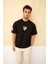 Erkek Ön ve Arka Baskılı Regular Fit T-Shirt 2