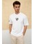 Erkek Ön ve Arka Baskılı Regular Fit T-Shirt 3
