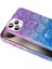 iPhone 15 Pro Max Uyumlu Prl Kılıf Simli 3D Desenli Zore Hacar Kapak-Mor-Mavi 5