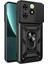 Tecno Spark Go 2024 Uyumlu Prl Kılıf Magnetik Standlı Kamera Korumalı Zore Sürgülü Vega Kapak-Siyah 1