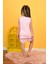 Kız Çocuk Askılı Pijama Takımı Always Smile Somon 3