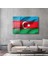 Azerbaycan Bayraği Yatay Cam Tablo 4