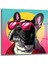 Renkli French Bulldog Cam Tablo 1