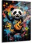 Renkli̇ Panda Di̇key Cam Tablo 1