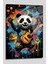Renkli̇ Panda Di̇key Cam Tablo 5