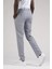 Slimfit Beli Yarım Lastikli ve Iplikli Ince Çizgili Yazlık Jogger Pantolon 4